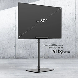 Avis ONKRON TV Portable sur Pied pour 30 - 60 Pouces TV & Ecran, Support TV sur Pied Pivotant de 41 kg - Meuble TV en Verre Trempé VESA 100x100 - 400x400/Pied TV Universel Hauteur Réglable TS5065-B Noir