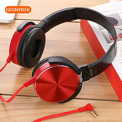 GUPBOO Casque de jeu GEONYIEEK, casque filaire avec micro, câble audio 3,5 mm pour iPad, tablettes, smartphones 