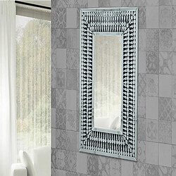 Vivenla Miroir argenté design effet 3D 80 x 120 cm collection Bogami pas cher