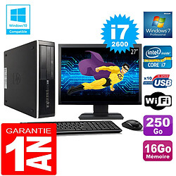 PC HP Compaq 8300 SFF Core I7-2600 Ram 16Go Disque 250 Go Wifi W7 Ecran 27" · Occasion 