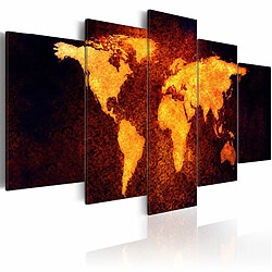 Paris Prix Tableau Imprimé Carte du Monde Lave Chaude 100 x 200 cm 