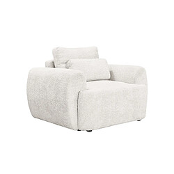 Bestmobilier Mahina - fauteuil - en tissu bouclette