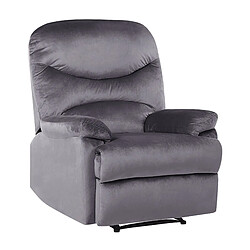 Beliani Fauteuil Velours Gris ESLOV 