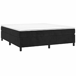 Avis Maison Chic Lit Adulte - Lit simple Lit à sommier tapissier et matelas moelleux - Meuble de Chambre - Noir 200x200 cm Velours -MN33993