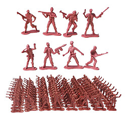 Plastique 4,5 Cm Soldat Posture Statue Modèle Kits Jouets Collectibles Enfants Cadeaux Rouge