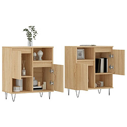 Avis Maison Chic Ensemble de 2 Buffets,commode,console pour rangement chêne sonoma bois d'ingénierie -MN55405