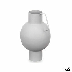 Gift Decor Vase Sphère Gris Acier 15 x 23 x 13 cm (6 Unités) 