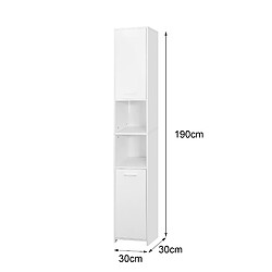 Acheter ML-Design Ensemble 4 pieces de salle de bain en MDF blanc meubles avec espace de rangement