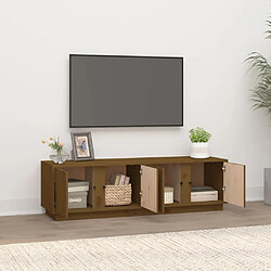 Avis Maison Chic Meuble TV scandinave - Banc TV pour salon Marron miel 140x40x40 cm Bois de pin massif -MN13231