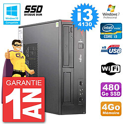 PC Fujitsu Esprimo E520 DT i3-4130 RAM 4Go SSD 480Go Graveur DVD Wifi W7 · Occasion 