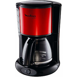 Moulinex cafetière électrique de 1,25L pour 10 a 15 tasses 1000W rouge noir 