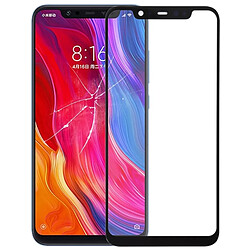 Wewoo Écran avant lentille en verre pour Xiaomi Mi 8 (noir)