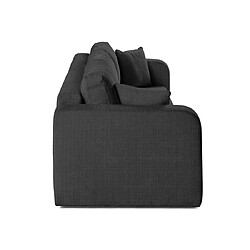 Bestmobilier Miro - canapé droit 3 places - convertible avec coffre - en velours texturé pas cher