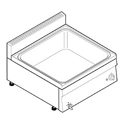 Bain-Marie GN 2/1 Gaz à Poser - Gamme 600 - Tecnoinox