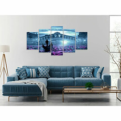 Paris Prix Tableau Imprimé 5 Panneaux Magic Venice Wide Blue 100 x 200 cm