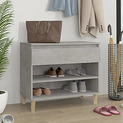 vidaXL Armoire à chaussures Gris béton 70x36x60 cm Bois d'ingénierie 