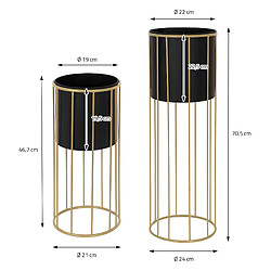 ML-Design Supports à fleurs set de 4 en acier Pot de fleurs Support de plantes Colonne de pas cher