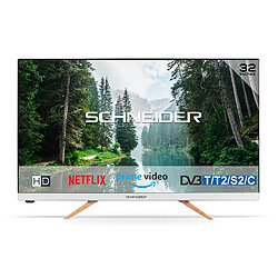 SCHNEIDER - SC32S1FJORD - 32"/81cm - Smart TV HD - 1366x768px - 3xHDMI - 2xUSB - DVB-T/T2/S2 - Dolby audio - Blanc - PVR Ready 