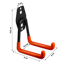 Acheter Support mural de garage Maclean MC-442, pour pneus outils de jardin échelle tuyaux, acier, charge max 70kg, longueur 6cm