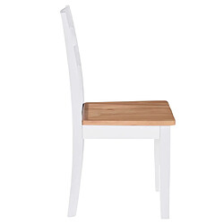 Avis Decoshop26 Lot de 4 chaises de salle à manger cuisine design classique bois d'hévéa massif blanc CDS021228