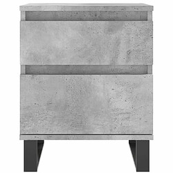 Maison Chic Table de chevet,Table de Nuit,Meuble de Rangement gris béton 40x35x50 cm bois d’ingénierie pas cher