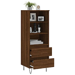 Avis vidaXL Buffet haut Chêne marron 40x36x110 cm Bois d'ingénierie