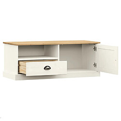 Acheter Maison Chic Meuble TV scandinave - Banc TV pour salon VIGO blanc 106x40x40 cm bois massif de pin -MN11325