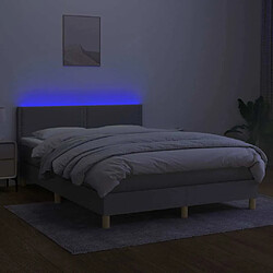 Avis Sommier à lattes,Cadre à lattes de lit et matelas et LED pour Adulte Gris clair 140x190 cm -MN67900