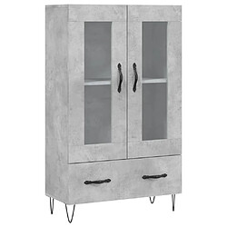 Maison Chic Buffet,Meuble de Rangement,commode pour salon,Cuisine gris béton 69,5x31x115 cm bois d'ingénierie -MN10744