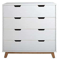 Vs Venta-Stock Commode CORINNA 4 tiroirs blanc.