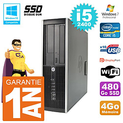 PC HP 6200 SFF Intel i5-2400 RAM 4Go SSD 480Go Graveur DVD Wifi W7 · Occasion 