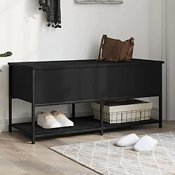 Maison Chic Banc de rangement | Meuble de rangement d'Entrée | Coffres d'Intérieur noir 100x42,5x47 cm bois d'ingénierie -MN70060