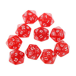 10pcs Vingt Faces De Dés D20 Jouer D & D Jeux Rpg Parti Dices Rouge