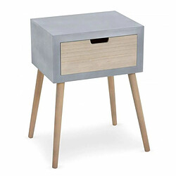 Paris Prix Table de Chevet Scandinave 1 Tiroir Kim 60cm Gris