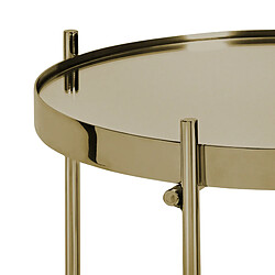 Avis WOMO-DESIGN Table basse de salon ronde plateau en verre cadre en métal Ø 43 cm