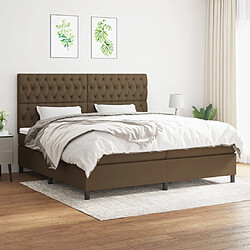 vidaXL Sommier à lattes de lit avec matelas Marron foncé 200x200 cm 