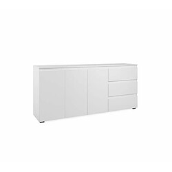 Avis Mes Buffet 3 portes 3 tiroirs 178,5x40x80 cm blanc - MITZ