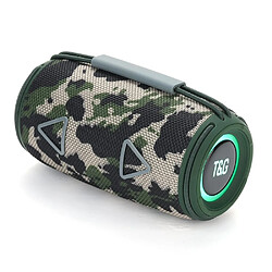 Yonis Enceinte Bluetooth 3D Stéréo Portable LED FM Enceinte Bluetooth Portable 3D Stéréo Subwoofer Sans Fil Avec Lumière Ambiance LED Vert YONIS