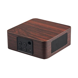 Yonis Mini Enceinte Bluetooth Bois Puissante 3W Autonomie 10h Mini Enceinte Bluetooth En Bois Double Haut-Parleurs Puissance 3W Autonomie 6-10H Marron YONIS