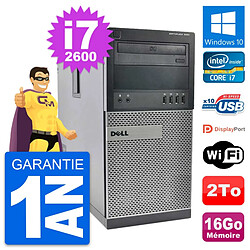 PC Tour Dell OptiPlex 990 Intel i7-2600 RAM 16Go Disque Dur 2To Windows 10 Wifi · Occasion 