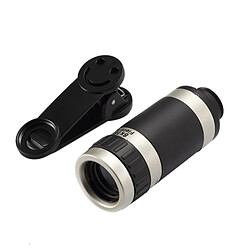 Wewoo Pour Smartphone Noir Universel 8x Zoom Télescope Téléobjectif Lentille avec Smile Clip pas cher