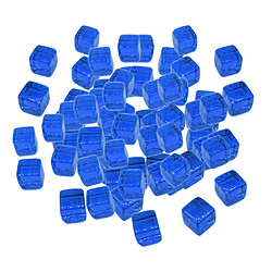 100pcs 10mm coloré dés jeux de société cube pour parti bleu jouets kt Acrylic Dice 6 Dided