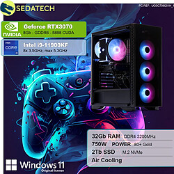 Sedatech PC Gamer • Intel i9-11900KF • RTX3070 • 32 Go RAM • 2To SSD M.2 • Windows 11