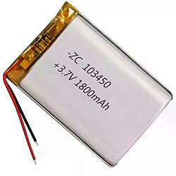 103450 Batterie Lipo rechargeable (3.7v, 1800mAh Lipo) pour écouteurs Bluetooth, montres intelligentes, POS, instruments médicaux et autres appareils portables