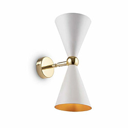 MAYTONI Moderne Vesper 2 lumière blanche avec applique murale dorée vers le haut