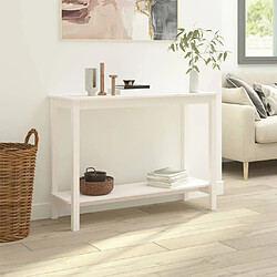 Acheter vidaXL Table console Blanc 110x40x80 cm Bois massif de pin