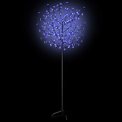 Avis vidaXL Sapin de Noël 200 LED blanc bleu Cerisier en fleurs 180 cm