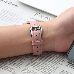 Avis Wewoo Bracelet pour montre connectée Fitbit Versa 2 Smartwatch en cuir véritableversion rétractable Rose