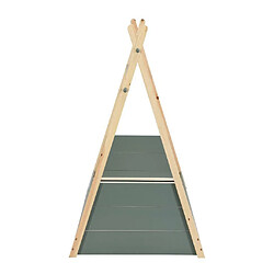 Acheter Vente-Unique Lit tipi 90 x 190 cm - Pin - Coloris : Naturel et vert - SIOUX