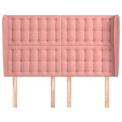 Avis Maison Chic Tête de lit scandinave avec oreilles,meuble de chambre Rose 147x23x118/128 cm Velours -MN25401